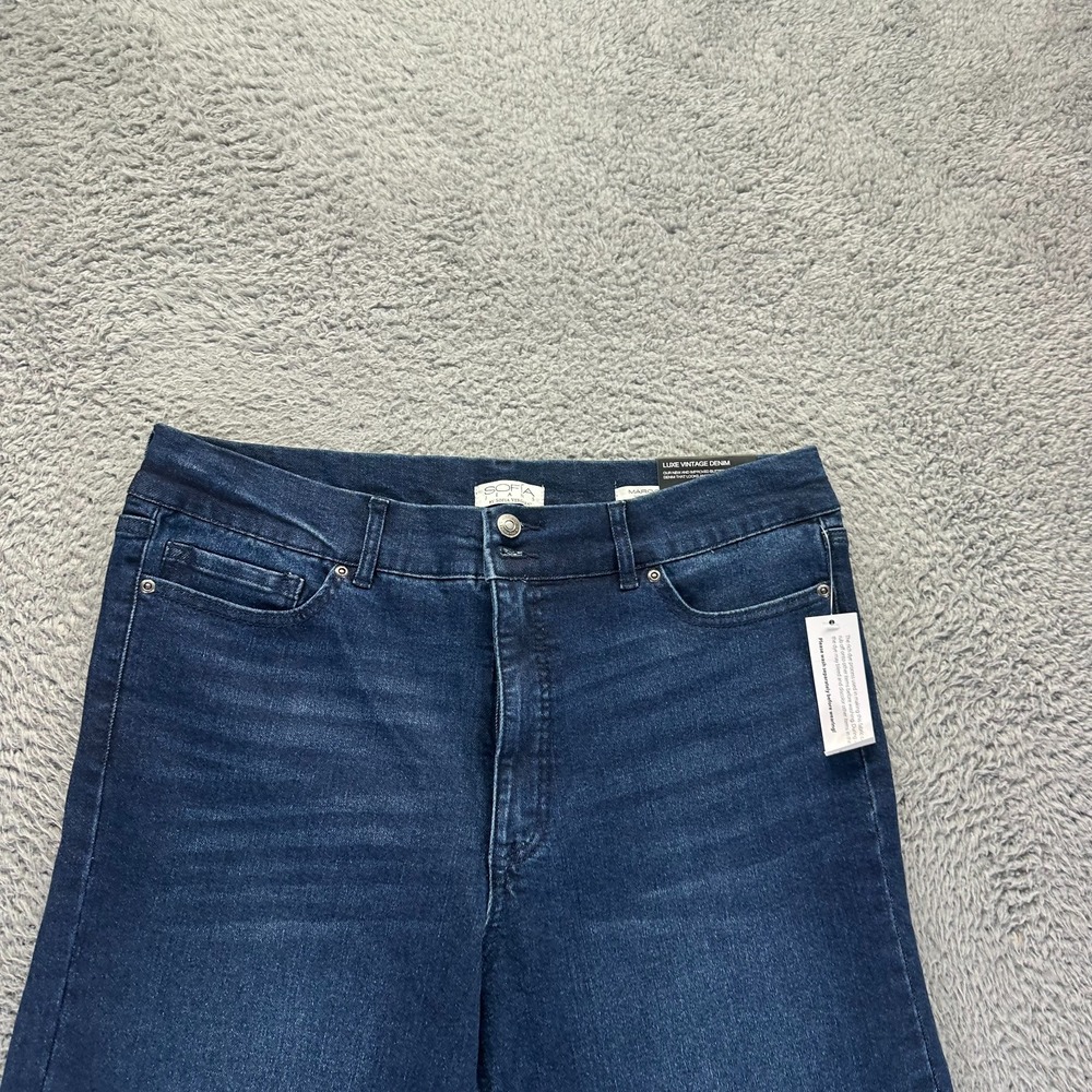 Vintage Sofia Vergara Margot Jeans Women's 16 Blue Cotton Denim Wide Leg Stretch - Picture 2 of 11